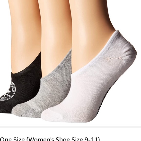 Converse Chucks Socks 3 Pack Ultra Low No Show NWT - Picture 8 of 9